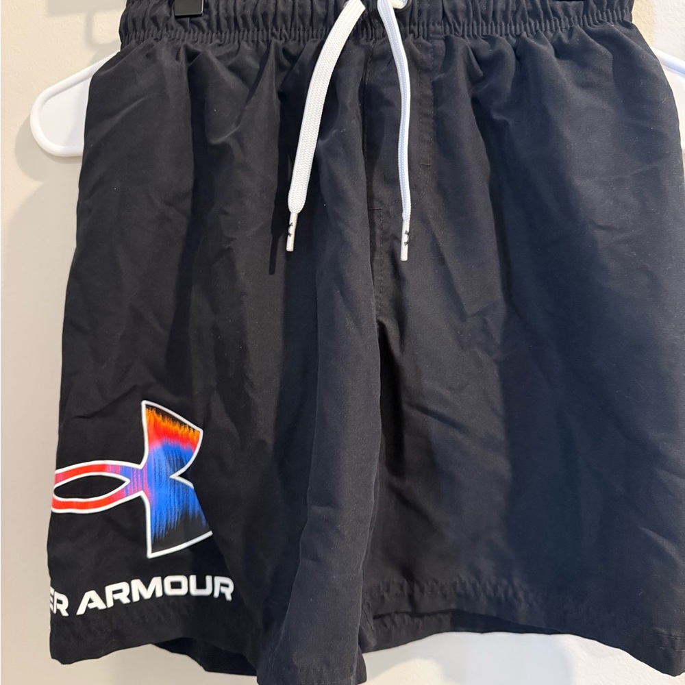 Under Armour boys  Black Athletic bathing suit with Logo